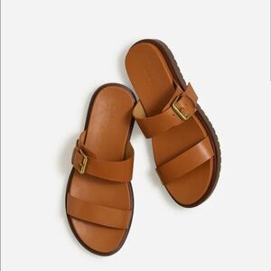 Madewell Tan Leather Buckle Sandals